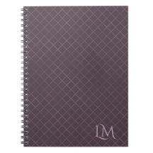 Minimalistisches Monogramm Gold & Berry Taupe 