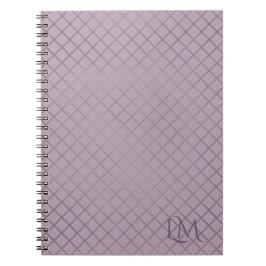 Minimalistisches Monogramm Gold & Lavendel-Taupe  Notizblock