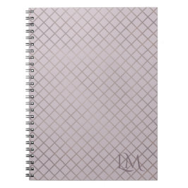 Minimalistisches Monogramm Gold & Mauve Taupe  Notizblock