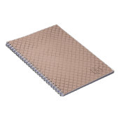 Minimalistisches Monogramm Gold & Spring Taupe  Notizblock (Rechte Seite)