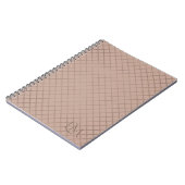 Minimalistisches Monogramm Gold & Spring Taupe  Notizblock (Linke Seite)
