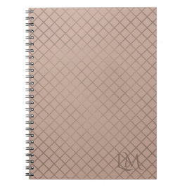 Minimalistisches Monogramm Gold & Spring Taupe  Notizblock