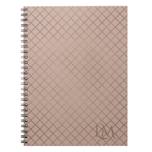Minimalistisches Monogramm Gold & Spring Taupe  Notizblock (Vorderseite)