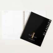 Minimalistisches Monogramm Handschrift-Skript Name Planer (Anzeige)