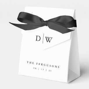 Minimalistisches Monogramm-Hochzeitskerze Geschenkschachtel