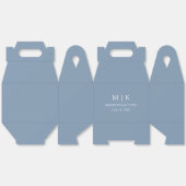 Minimalistisches Monogramm Hochzeitsklemme Geschenkschachtel (Ungeklappt)