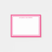 Minimalistisches Monogramm in Rosa Post-it Klebezettel (Vorderseite)
