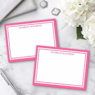 Minimalistisches Monogramm in Rosa Post-it Klebezettel