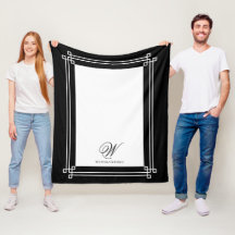 Minimalistisches Monogramm in Schwarz und Weiß