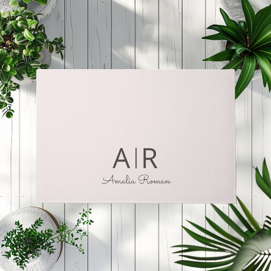 Minimalistisches Monogramm Initial- und Namenspate Fußmatte