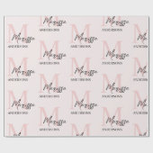 Minimalistisches Monogramm Initial- und Namenspate Geschenkpapier (Flach)
