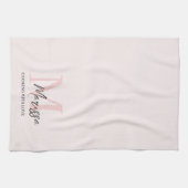 Minimalistisches Monogramm Initial- und Namenspate Geschirrtuch (Horizontal)