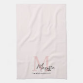 Minimalistisches Monogramm Initial- und Namenspate Geschirrtuch (Vertikal)