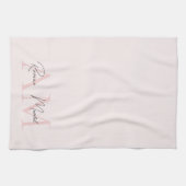 Minimalistisches Monogramm Initial- und Namenspate Geschirrtuch (Horizontal)