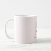 Minimalistisches Monogramm Initial- und Namenspate Kaffeetasse (Links)