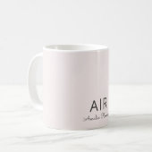 Minimalistisches Monogramm Initial- und Namenspate Kaffeetasse (Vorderseite Links)