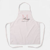 Minimalistisches Monogramm Initial- und Namenspate Schürze (Vorderseite)