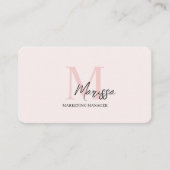 Minimalistisches Monogramm Initial- und Namenspate Visitenkarte (Vorderseite)