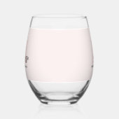 Minimalistisches Monogramm Initial- und Namenspate Weinglas Ohne Stiel (Links)