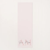 Minimalistisches Monogramm Initial- und Namenspate Yogamatte (Rückseite)