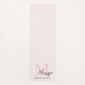 Minimalistisches Monogramm Initial- und Namenspate Yogamatte (Vorderseite)