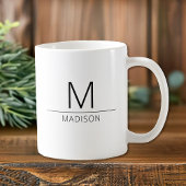 Minimalistisches Monogramm Kaffeetasse