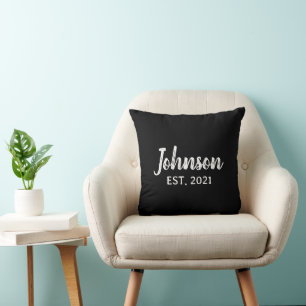Minimalistisches Monogramm Kissen