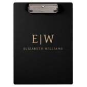 Minimalistisches Monogramm Klemmbrett (Vorderseite)