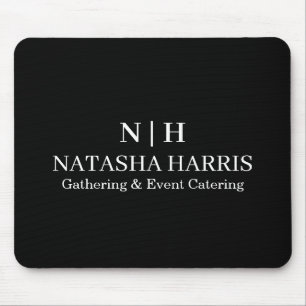 Minimalistisches Monogramm-Logo Business-Mauspad Mousepad
