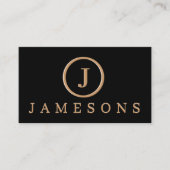 Minimalistisches Monogramm-Logo - Embossed Effect Visitenkarte (Vorderseite)