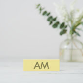 Minimalistisches Monogramm Mini Visitenkarte (Stehend Vorderseite)