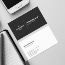 Minimalistisches Monogramm mit dunkelgrauem Logo