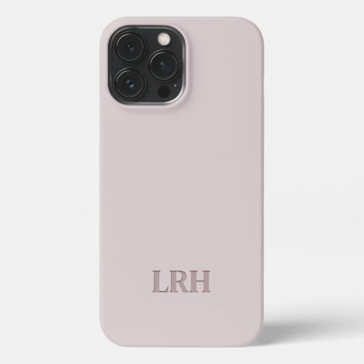 Minimalistisches Monogramm mit neutraler Doppelsch iPhone Hülle (Rückseite)