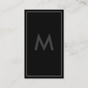 Minimalistisches Monogramm mit Rahmen Visitenkarte