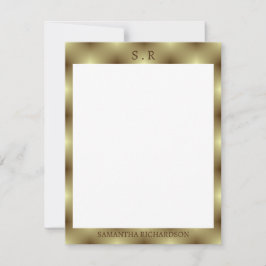 Minimalistisches Monogramm Mitteilungskarte