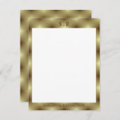 Minimalistisches Monogramm Mitteilungskarte (Vorne/Hinten)