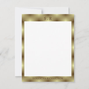 Minimalistisches Monogramm Mitteilungskarte
