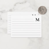 Minimalistisches Monogramm Mitteilungskarte (Vorderseite/Rückseite Beispiel)