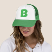 Minimalistisches Monogramm Modern Bold Green Truckerkappe (Beispiel)