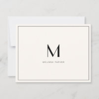 Minimalistisches Monogramm, modern rot