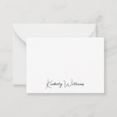 Minimalistisches Monogramm Modernes Signaturskript Mitteilungskarte (Vorderseite)