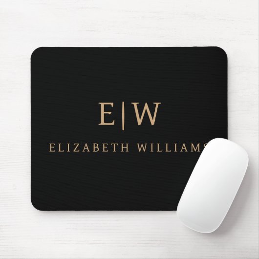 Minimalistisches Monogramm Mousepad (Mit Mouse)