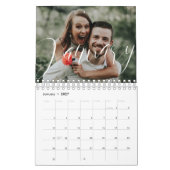 Minimalistisches Monogramm Mustard Yellow Newlyn-F Kalender (Jan 2027)