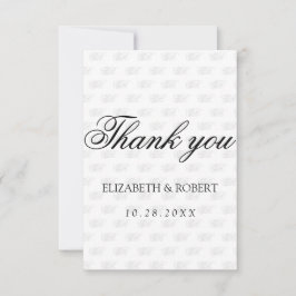 Minimalistisches Monogramm-Muster Dankeskarte