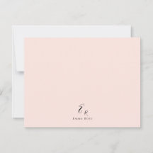 Minimalistisches Monogramm Name Elegantes Rosa