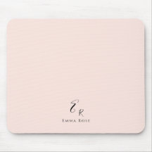 Minimalistisches Monogramm Name Elegantes Rosa