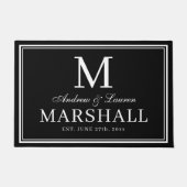 Minimalistisches Monogramm, neu verheiratet Fußmatte (Vorderseite)