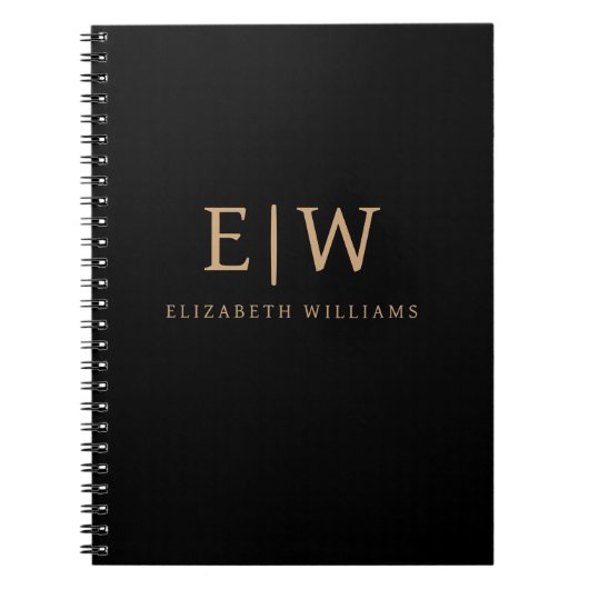 Minimalistisches Monogramm Notizblock (Vorderseite)