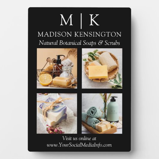 Minimalistisches Monogramm oder Add-Logo-Business Fotoplatte (Vorderseite)