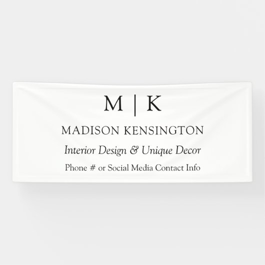 Minimalistisches Monogramm oder Hinzufügen von Log Banner (Horizontal)